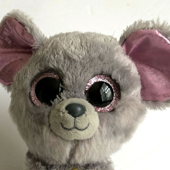 TY Beanie Boos Squeaker The Mouse Gray & Pink Plush 6" Stuffed Animal Toy - Picture 2 of 5